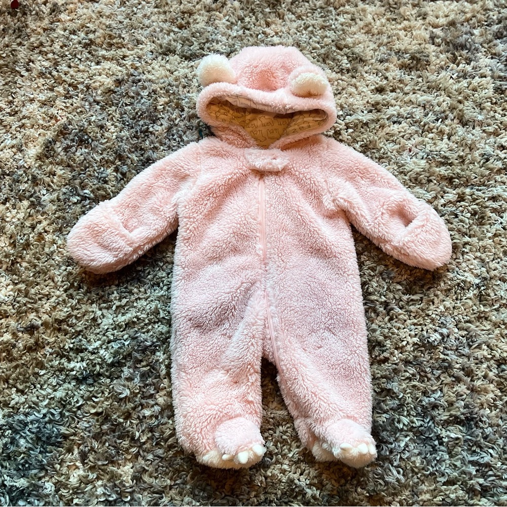 Carter’s Light Pink Fuzzy Bear Bodysuit